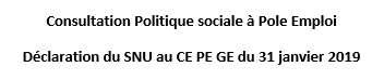 déclaration CE du 31 janvier -Politique sociale PE Grand Est