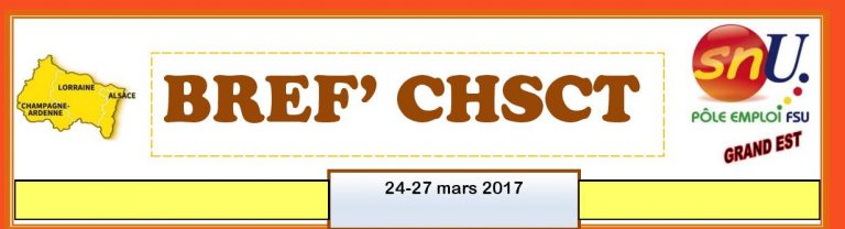 BREF’ CHSCT – 24 & 27 mars 2017 – Trajectoire GDD